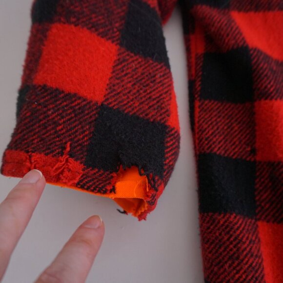 Red and Black Checkered Men's Shirt Jacket - Picture 13 of 15